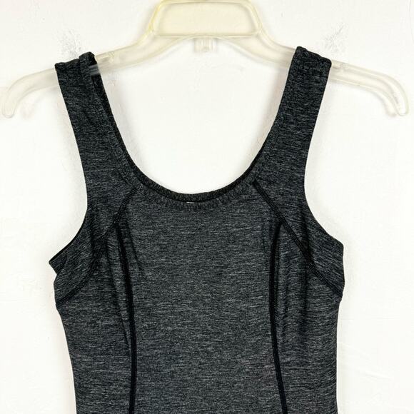 Lululemon Run Free Tank Ruffle Back In Heathered Black Size 4 Running Gym Active - Picture 8 of 15
